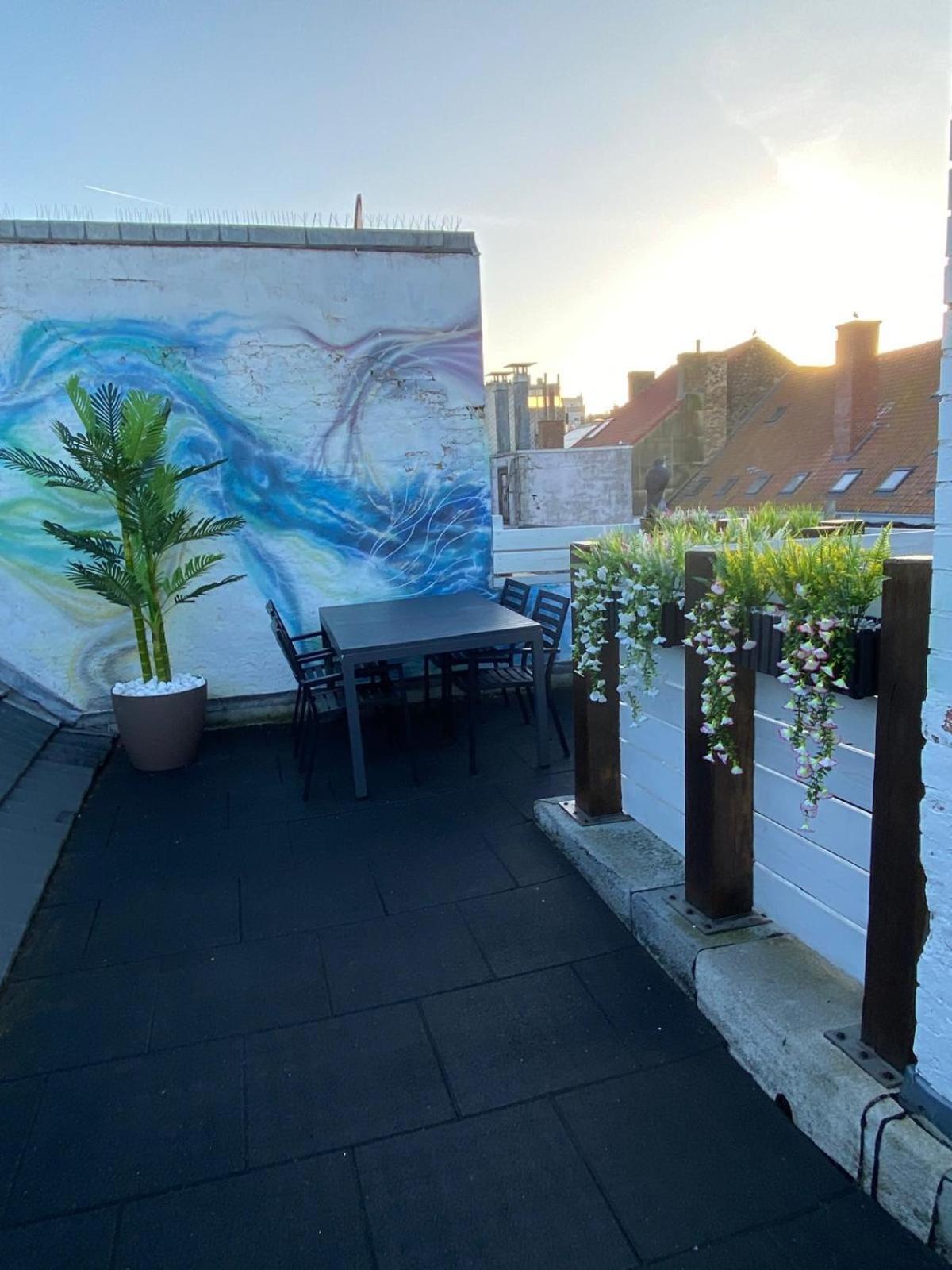 The Rooftop - A Trendy New Apartment With Airconditioning, Large Terrace & Free Parking Oostende Exteriör bild